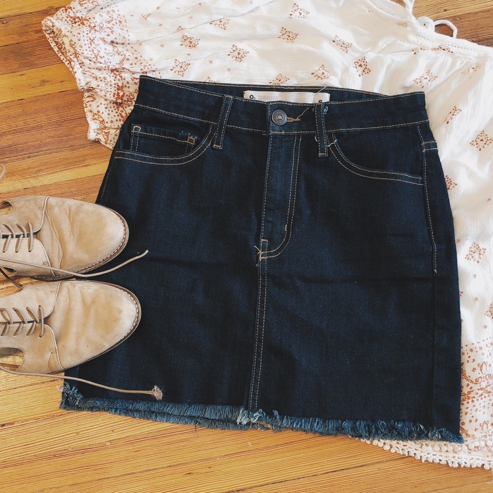 SOLD offline O2 Dark Wash Jean Skirt